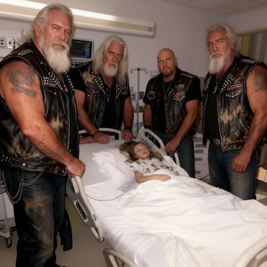 Four Bikers Showed Up To Say Goodbye To The Little Girl Nobody Else Wanted To Visit!
