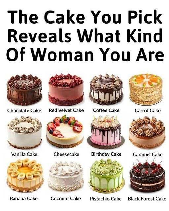 The Cake You Pick Reveals What Kind Of Woman You Are!