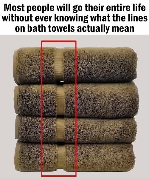 The real purpose of those mysterious lines on towels!